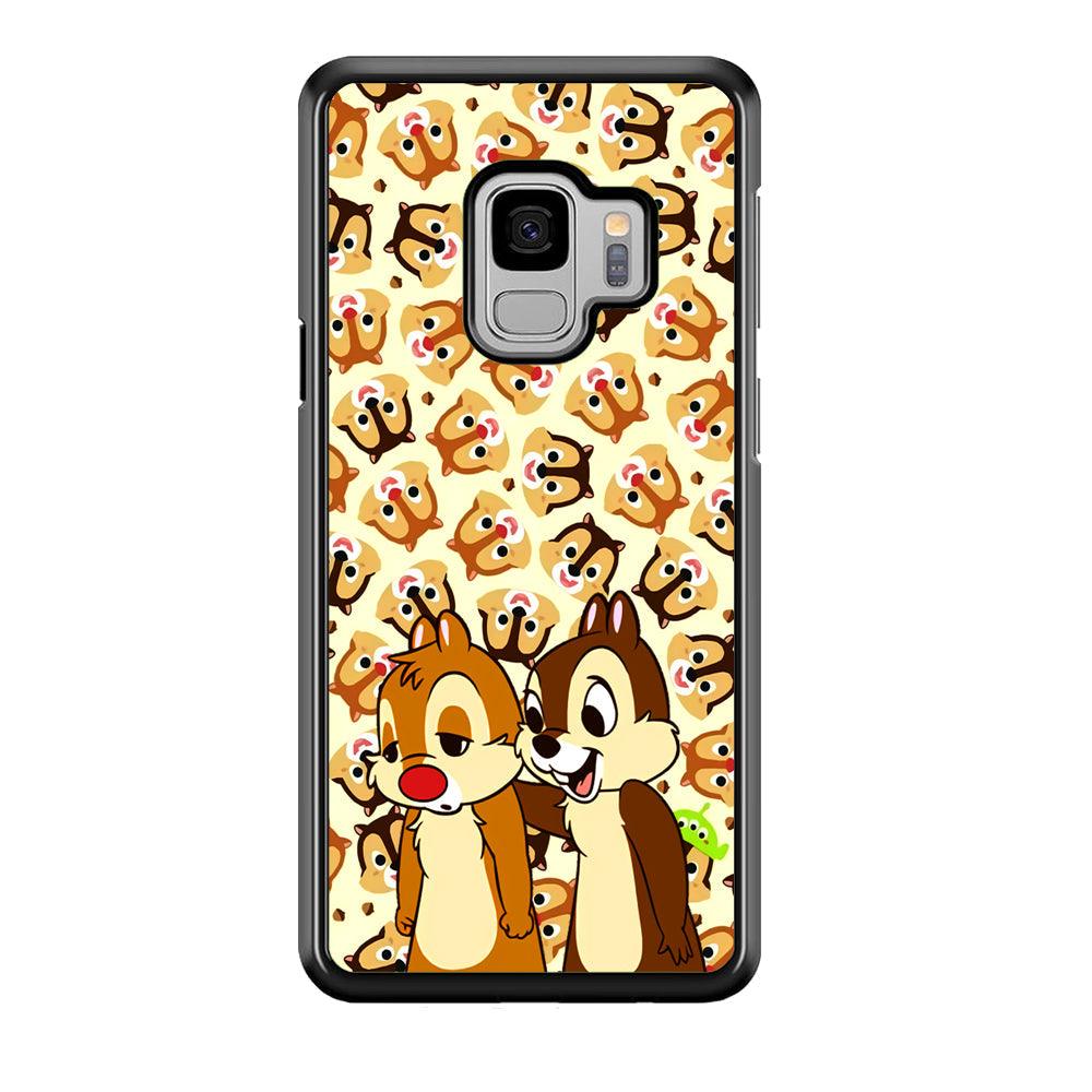 Chip N Dale Just True Friends Samsung Galaxy S9 Case-Rubber Black (2D Case)-Oxvistore