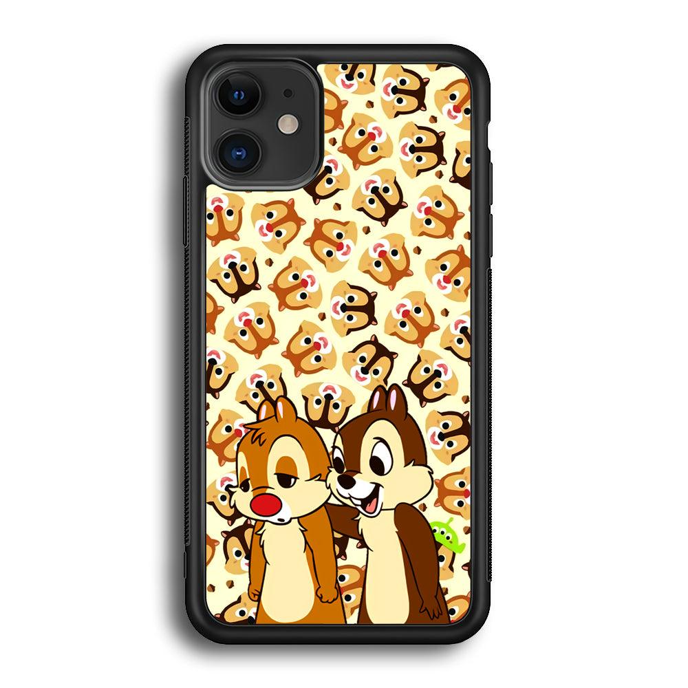 Chip N Dale Just True Friends iPhone 11 Case-Rubber Black (2D Case)-Oxvistore