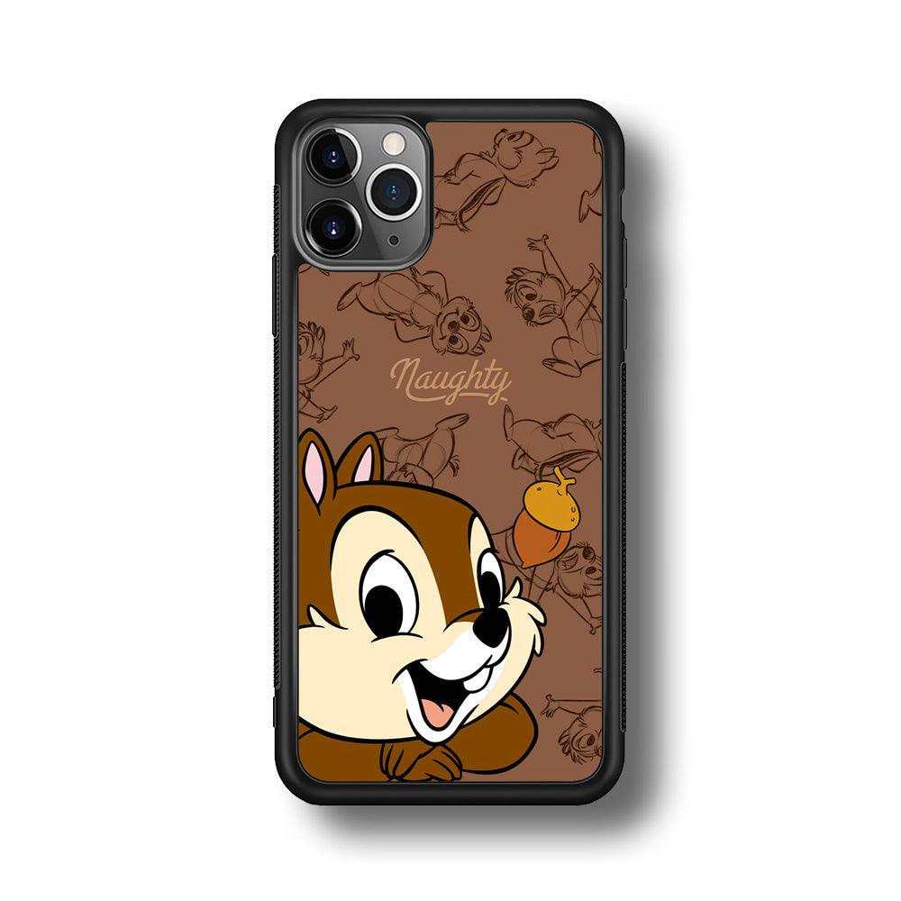 Chip N Dale Naughty Person iPhone 11 Pro Case-Rubber Black (2D Case)-Oxvistore