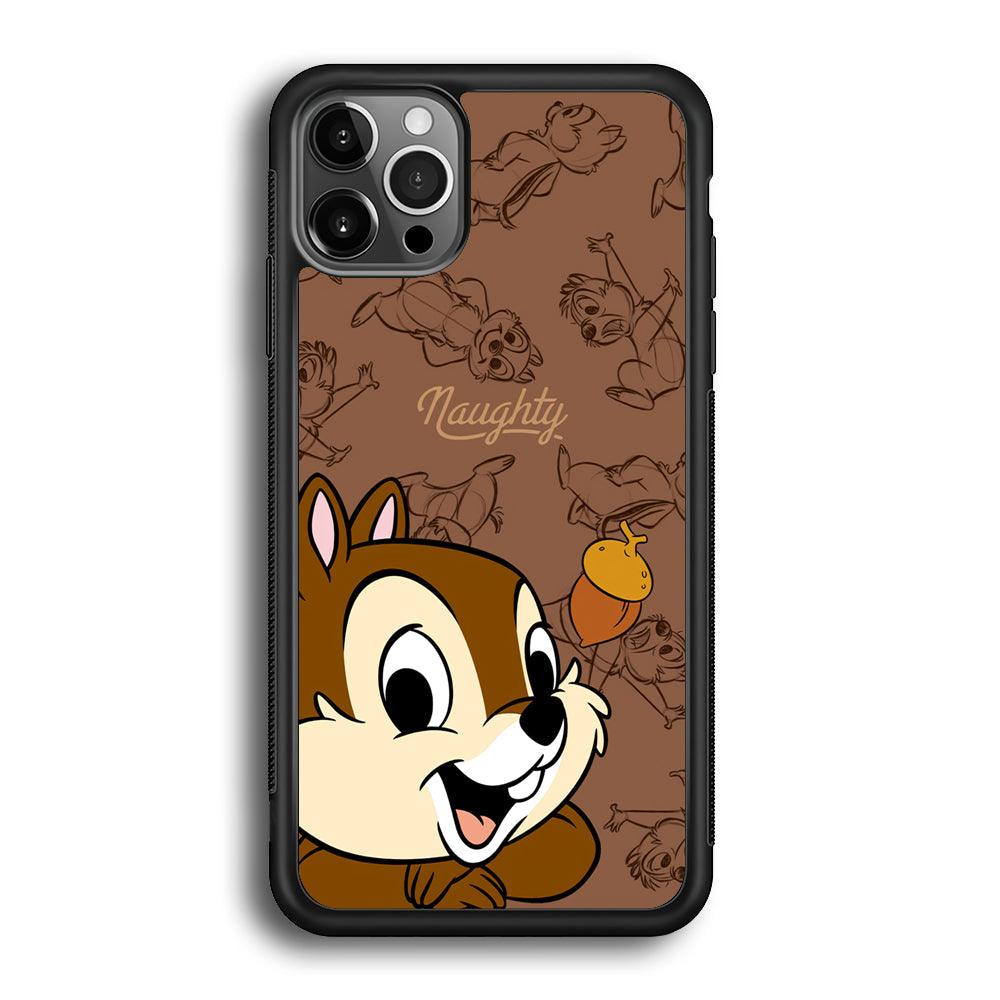 Chip N Dale Naughty Person iPhone 12 Pro Case-Rubber Black (2D Case)-Oxvistore