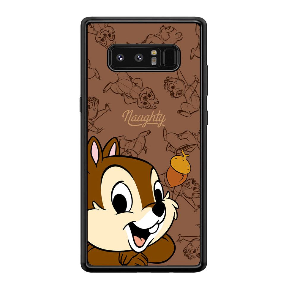 Chip N Dale Naughty Person Samsung Galaxy Note 8 Case-Rubber Black (2D Case)-Oxvistore