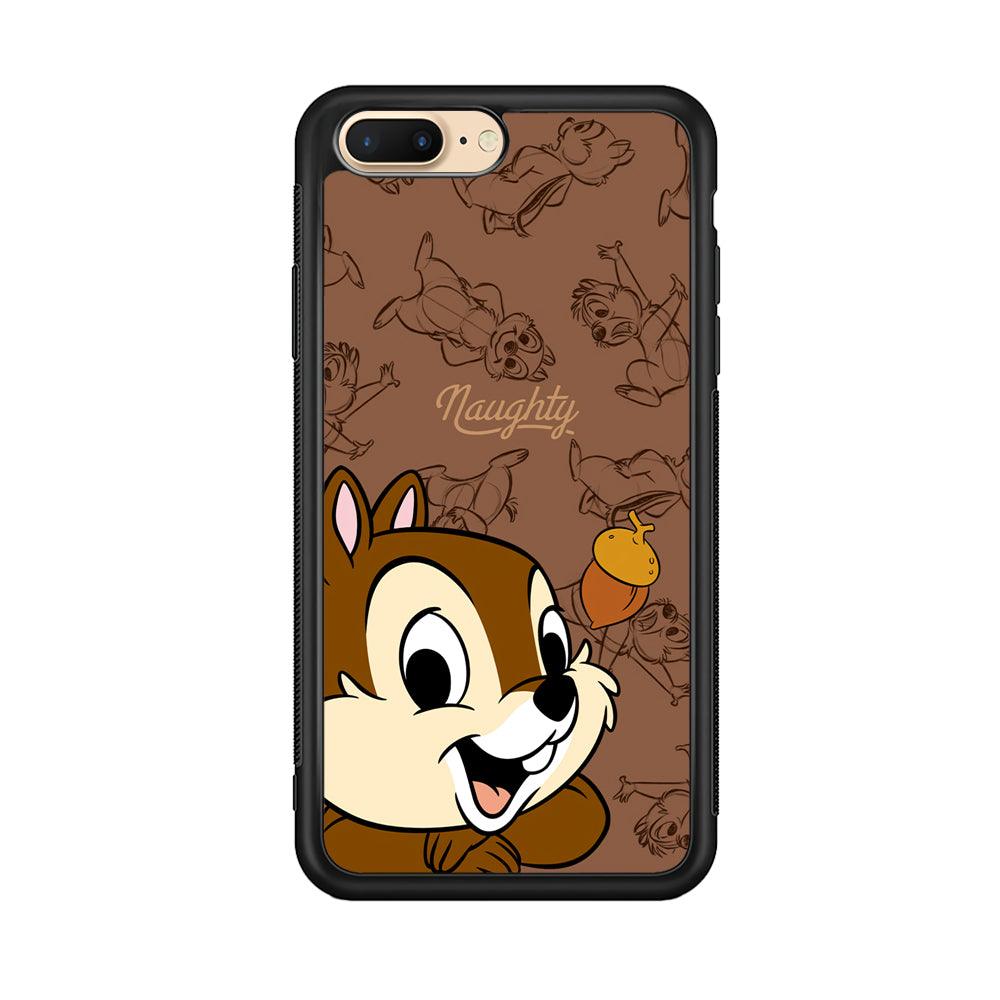Chip N Dale Naughty Person iPhone 8 Plus Case-Rubber Black (2D Case)-Oxvistore