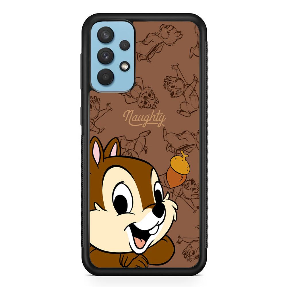 Chip N Dale Naughty Person Samsung Galaxy A32 Case-Rubber Black (2D Case)-Oxvistore