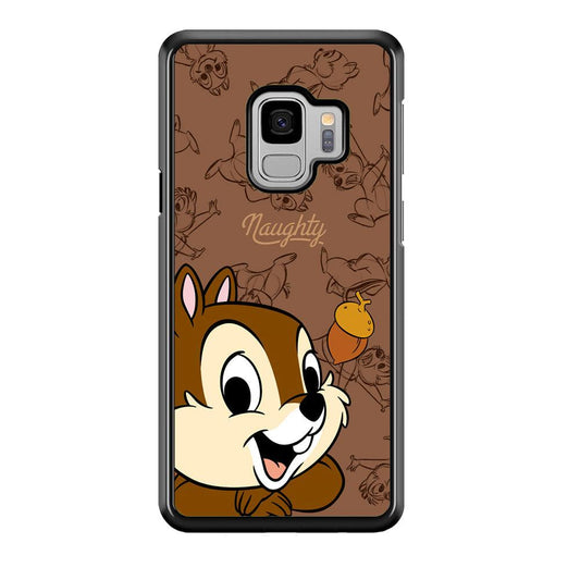 Chip N Dale Naughty Person Samsung Galaxy S9 Case-Rubber Black (2D Case)-Oxvistore
