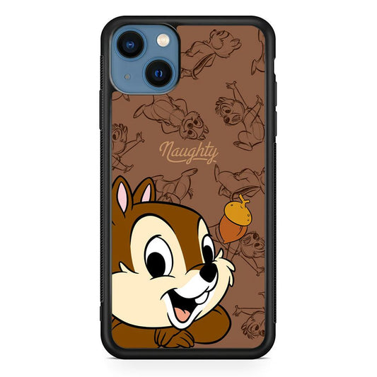 Chip N Dale Naughty Person iPhone 14 Case-Rubber Black (2D Case)-Oxvistore