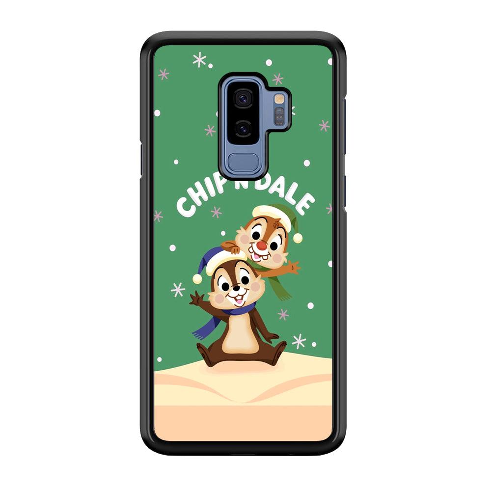 Chip N Dale Snow Night Samsung Galaxy S9 Plus Case-Rubber Black (2D Case)-Oxvistore