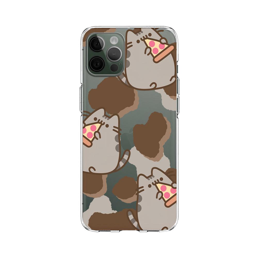Chubby Cat with a Slice of Pizza Clear Soft Case-Oxvistore