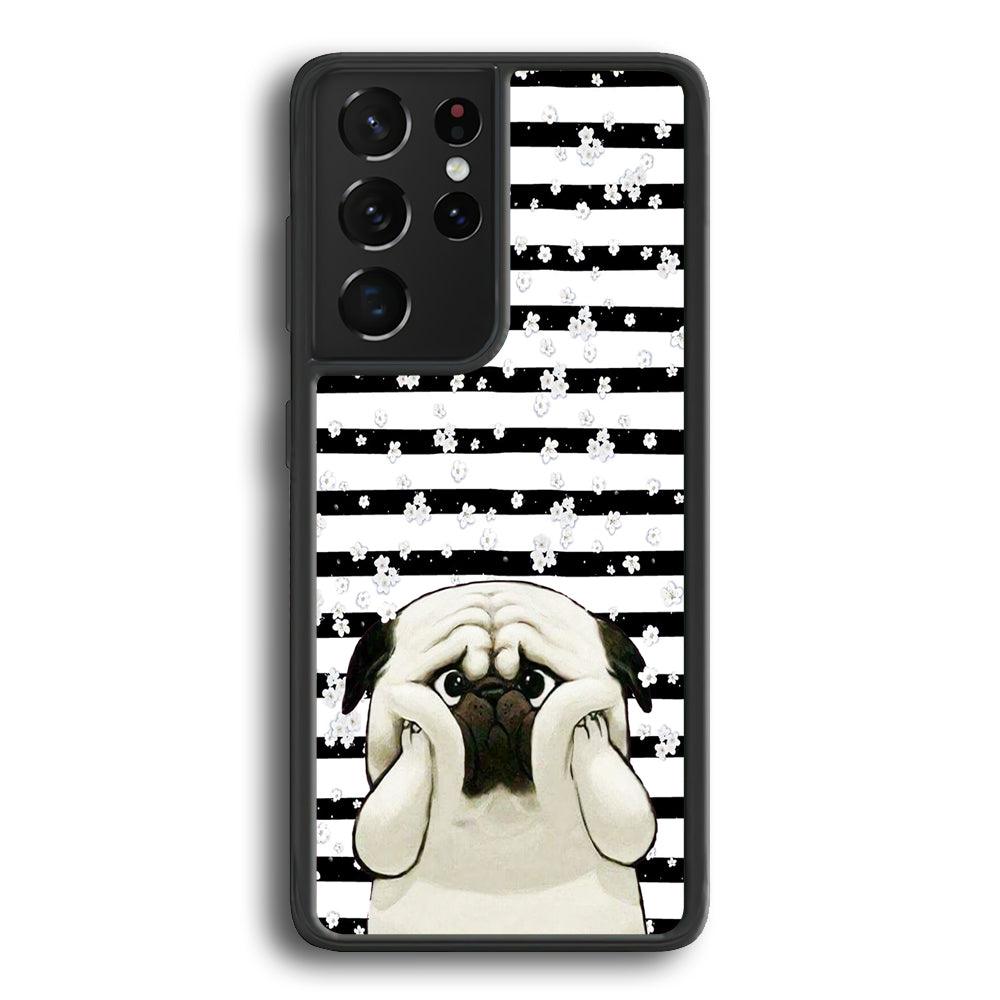 Chubby Face Pug Samsung Galaxy S21 Ultra Case-Oxvistore