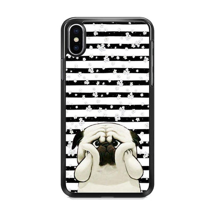 Chubby Face Pug iPhone X Case-Oxvistore