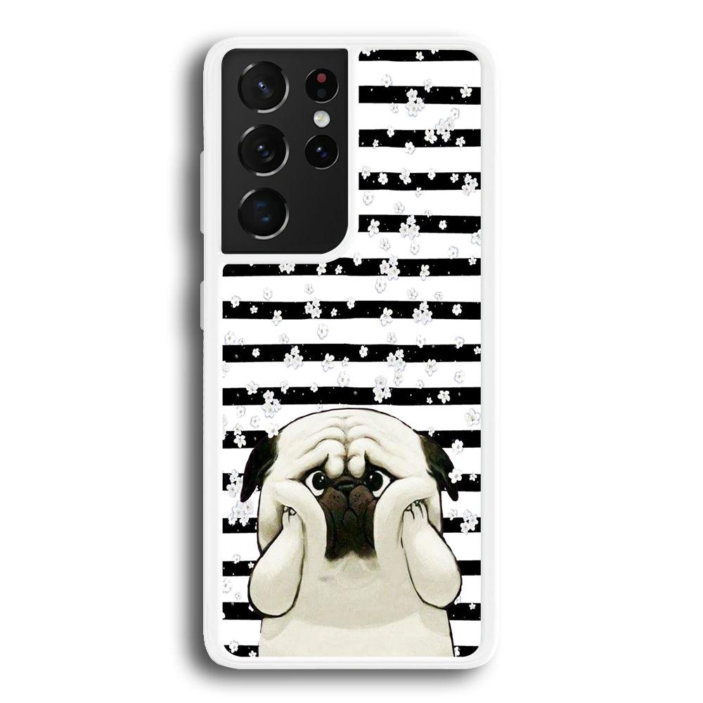 Chubby Face Pug Samsung Galaxy S21 Ultra Case-Oxvistore