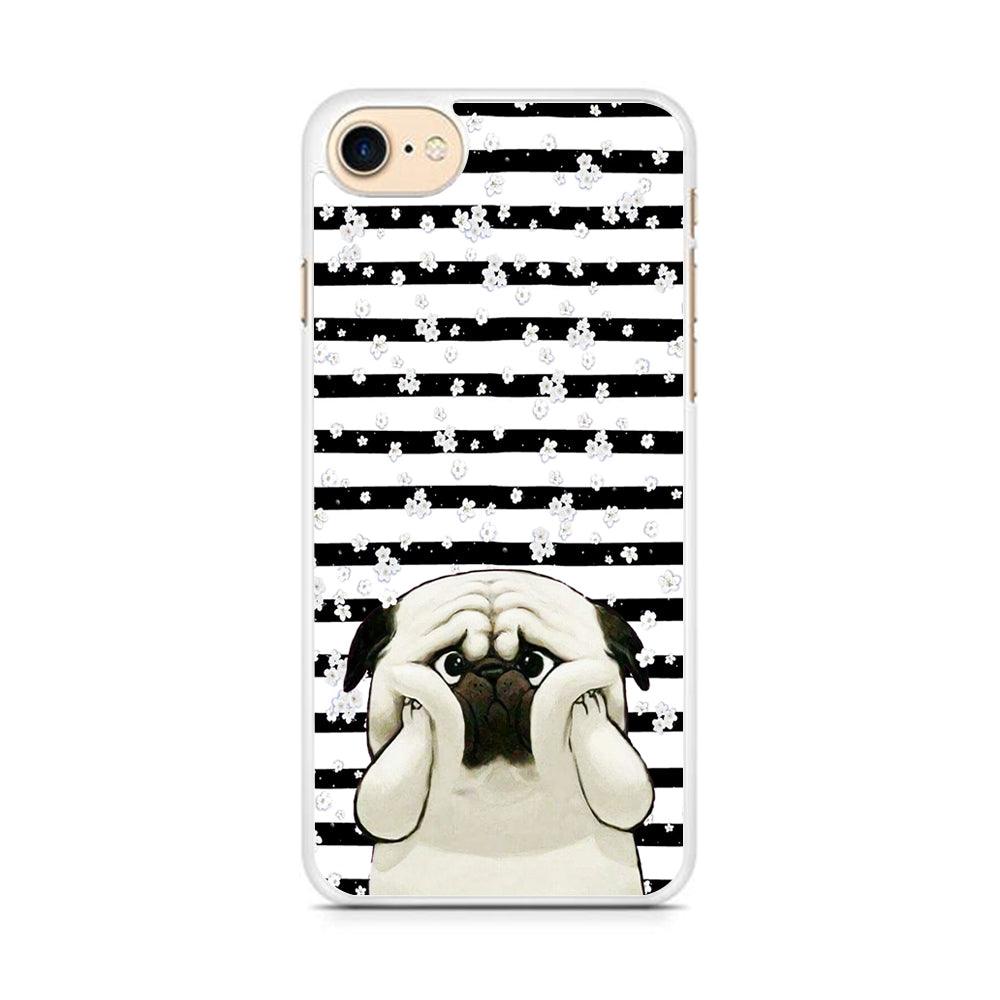 Chubby Face Pug iPhone 8 Case-Oxvistore