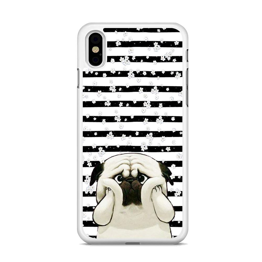 Chubby Face Pug iPhone X Case-Oxvistore