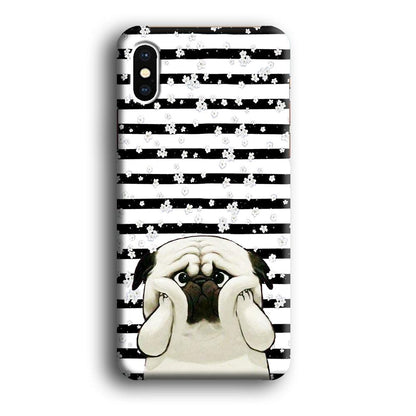 Chubby Face Pug iPhone X Case-Oxvistore