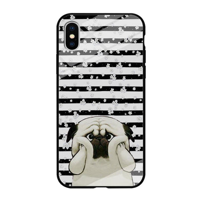 Chubby Face Pug iPhone X Case-Oxvistore