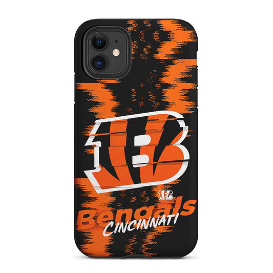 Cincinnati Bengals Abstract Color 2 in 1 Tough Phone Case-Oxvistore