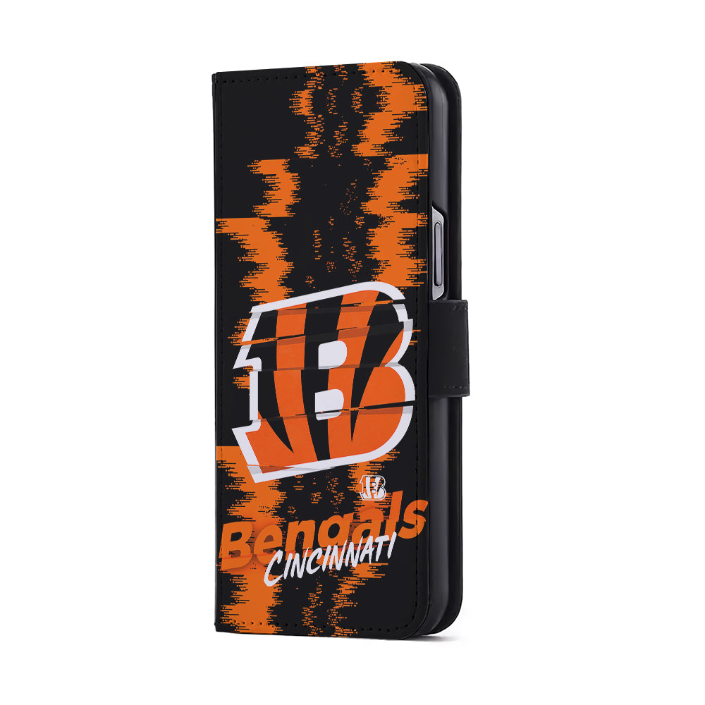 Cincinnati Bengals Abstract Color Flip Wallet Phone Case