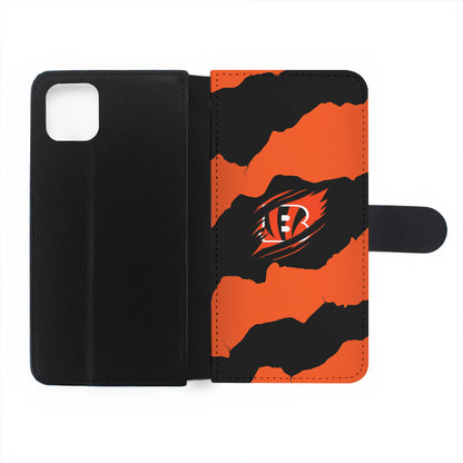 Cincinnati Bengals Pattern Flip Wallet Phone Case