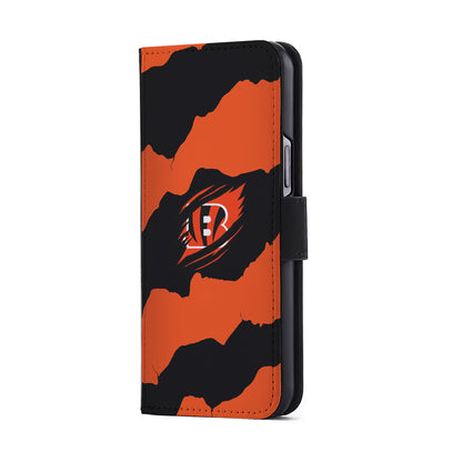 Cincinnati Bengals Pattern Flip Wallet Phone Case