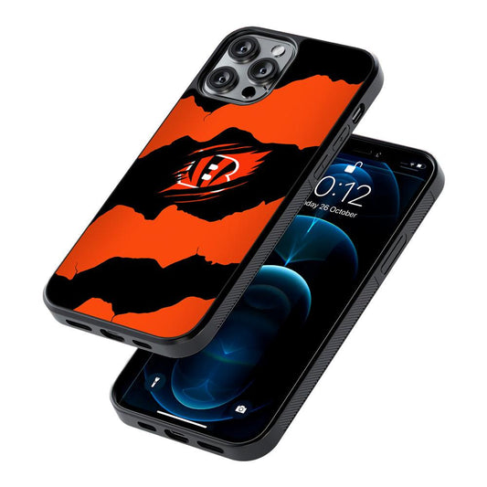 Cincinnati Bengals Pattern 2D Rubber Phone Case-Oxvistore
