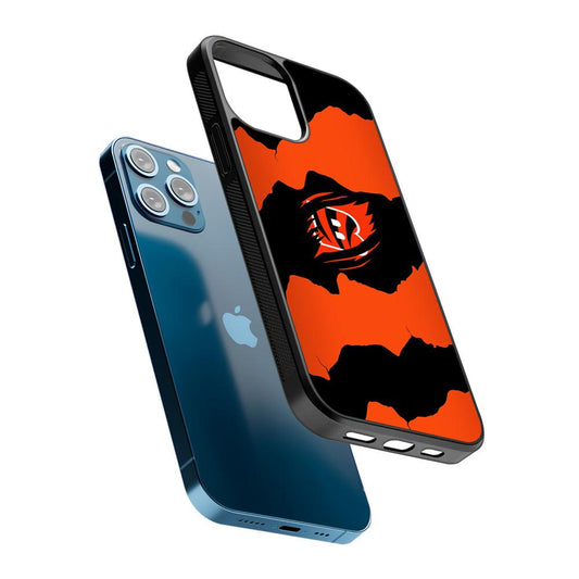 Cincinnati Bengals Pattern 2D Rubber Phone Case-Oxvistore