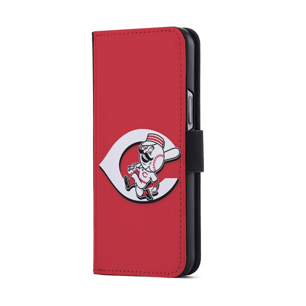 Cincinnati Reds Logo Flip Wallet Phone Case