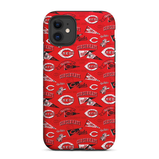 Cincinnati Reds Vintage 2 in 1 Tough Phone Case-Oxvistore