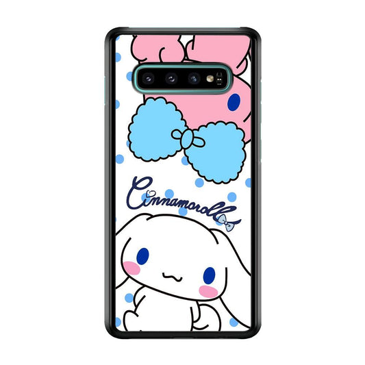 Cinnamoroll Best Comrade Samsung Galaxy S10 Case-Rubber White (2D Case)-Oxvistore