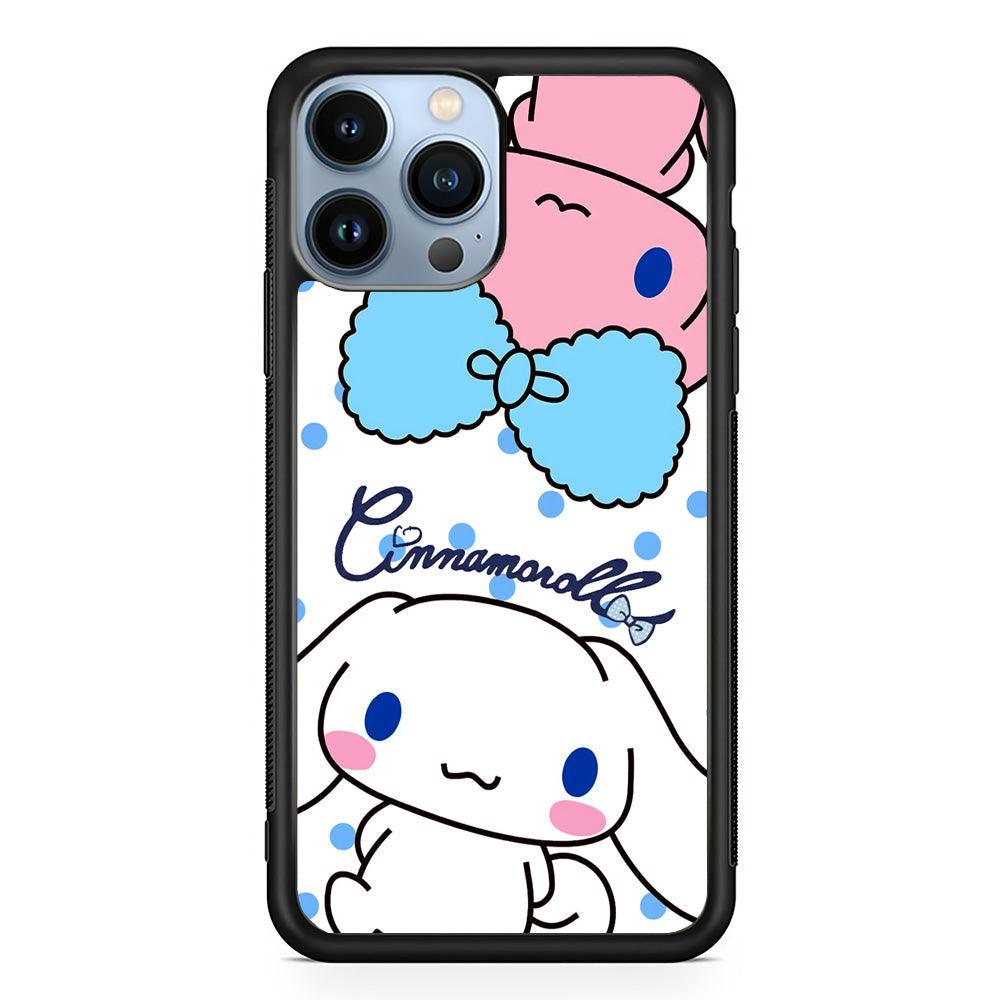 Cinnamoroll Best Comrade iPhone 14 Pro Max Case-Rubber White (2D Case)-Oxvistore