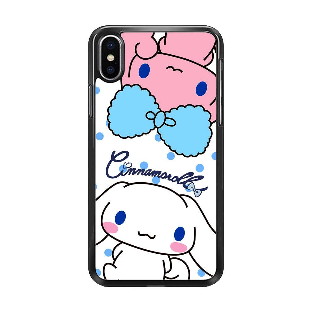 Cinnamoroll Best Comrade iPhone XS MAX Case-Rubber Black (2D Case)-Oxvistore