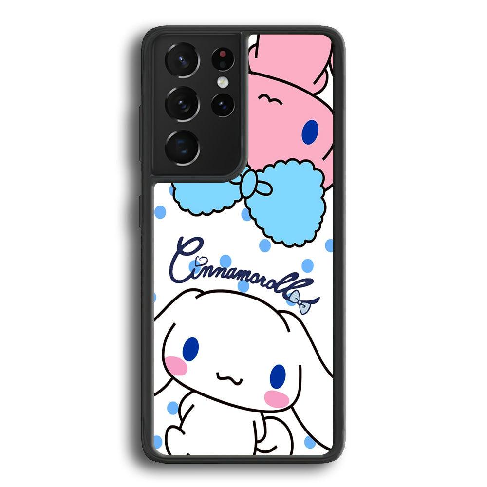 Cinnamoroll Best Comrade Samsung Galaxy S21 Ultra Case-Rubber Black (2D Case)-Oxvistore
