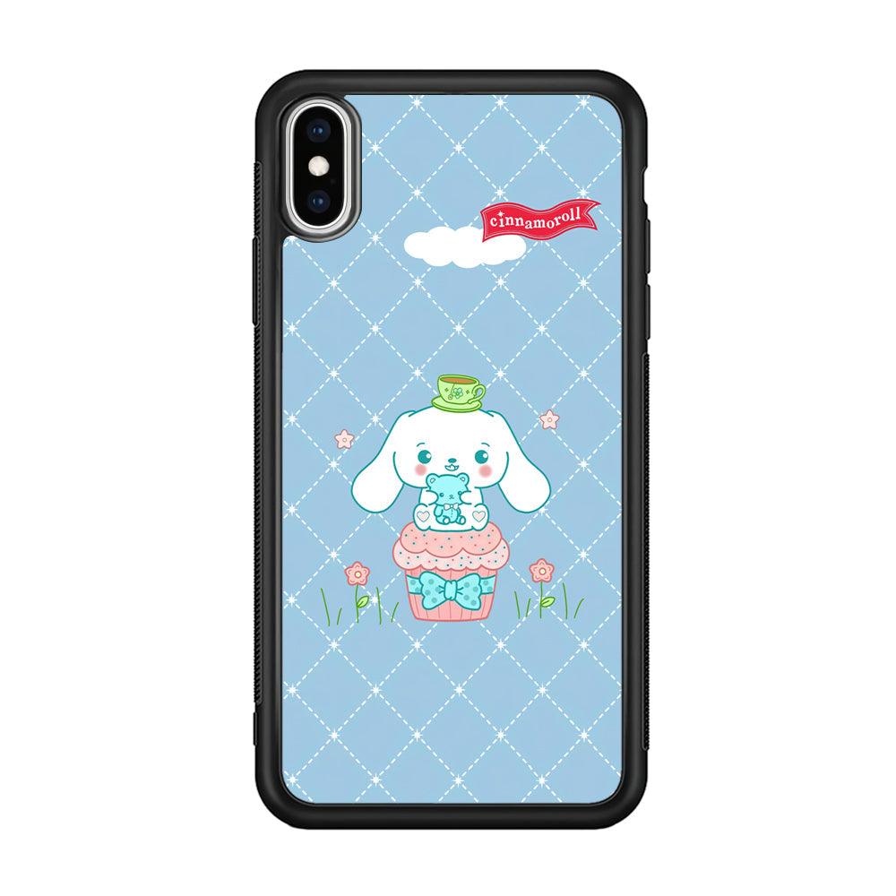 Cinnamoroll Flag in The Sky iPhone XS Case-Rubber Black (2D Case)-Oxvistore
