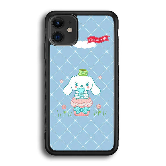 Cinnamoroll Flag in The Sky iPhone 11 Case-Rubber Black (2D Case)-Oxvistore