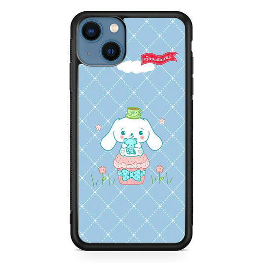 Cinnamoroll Flag in The Sky iPhone 15 Case-Rubber Black (2D Case)-Oxvistore