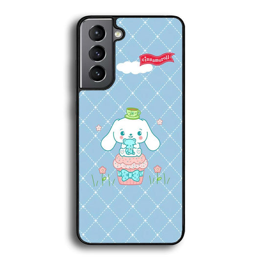 Cinnamoroll Flag in The Sky Samsung Galaxy S24 Case-Rubber Black (2D Case)-Oxvistore