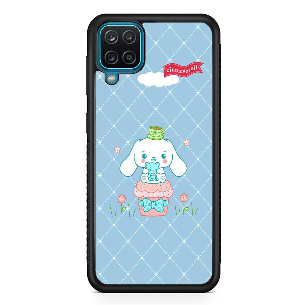 Cinnamoroll Flag in The Sky Samsung Galaxy A12 Case-Rubber Black (2D Case)-Oxvistore