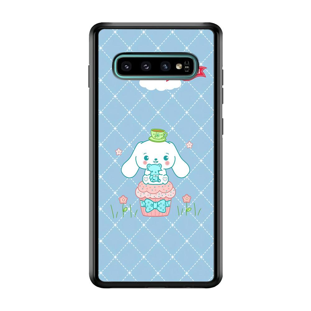 Cinnamoroll Flag in The Sky Samsung Galaxy S10 Case-Rubber Black (2D Case)-Oxvistore