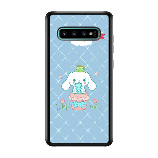 Cinnamoroll Flag in The Sky Samsung Galaxy S10 Case-Rubber Black (2D Case)-Oxvistore