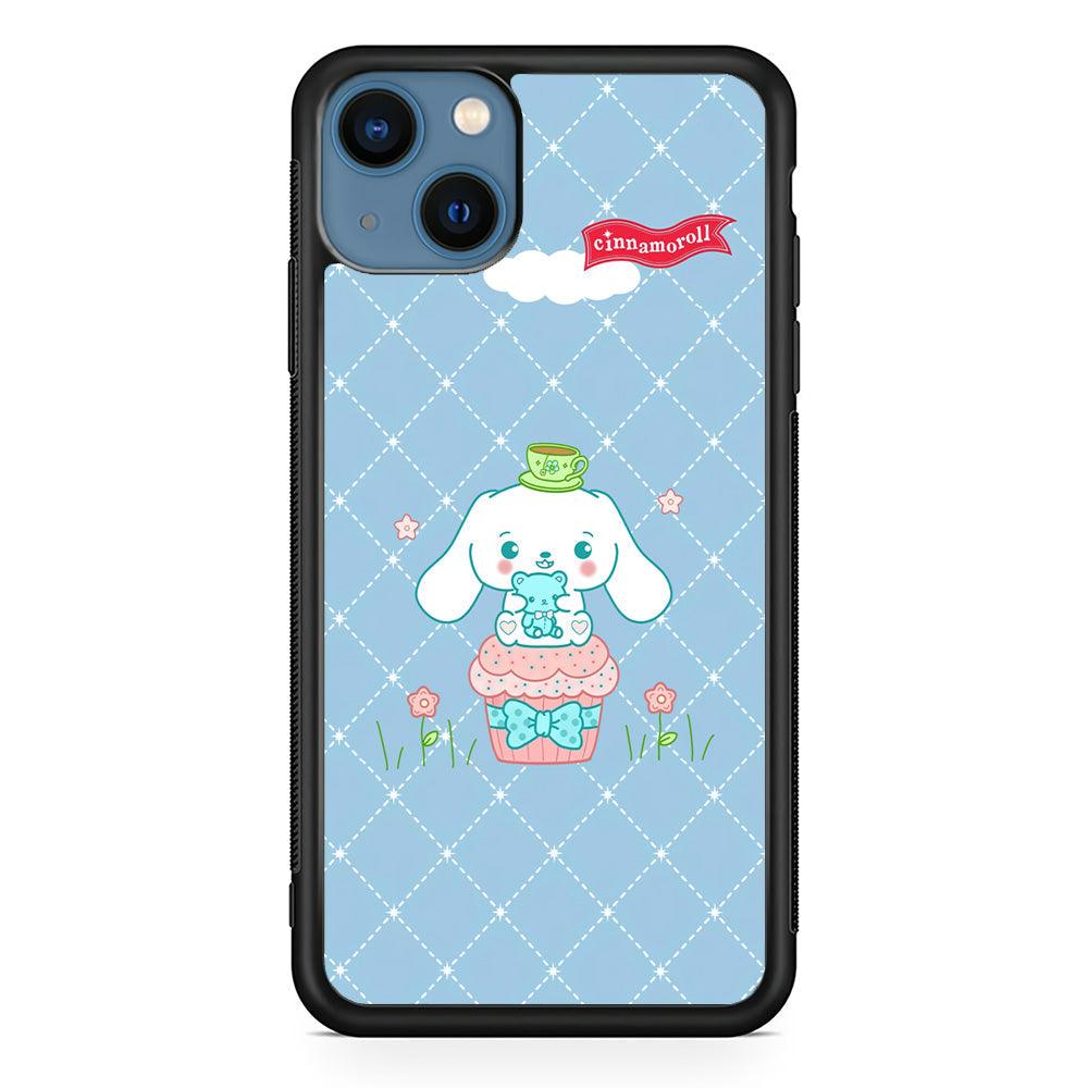 Cinnamoroll Flag in The Sky iPhone 15 Plus Case-Rubber Black (2D Case)-Oxvistore