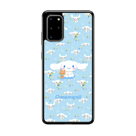 Cinnamoroll Sitting Playing Dolls Samsung Galaxy S20 Plus Case-Rubber Black (2D Case)-Oxvistore