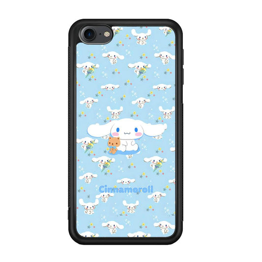 Cinnamoroll Sitting Playing Dolls iPod Touch 6 Case-Rubber Black (2D Case)-Oxvistore