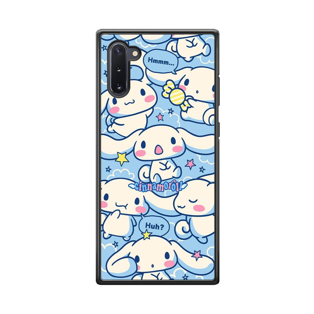 Cinnamoroll The Expression Samsung Galaxy Note 10 Case-Rubber Black (2D Case)-Oxvistore