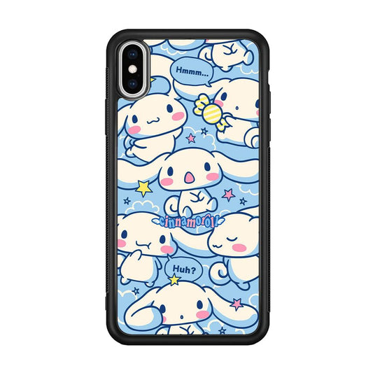 Cinnamoroll The Expression iPhone Xs Max Case-Rubber Black (2D Case)-Oxvistore