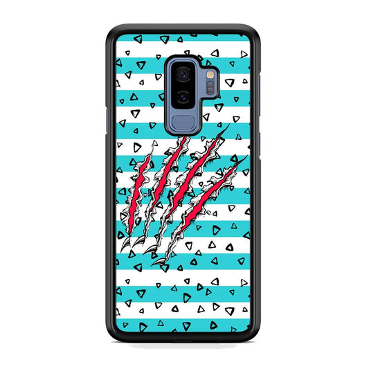 Claw in Triangle Line Samsung Galaxy S9 Plus Case-Rubber Black (2D Case)-Oxvistore