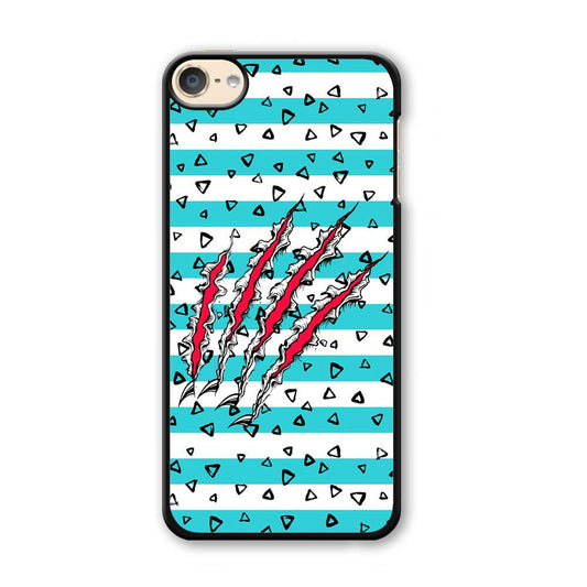 Claw in Triangle Line iPod Touch 6 Case-Plastic Black (2D Case)-Oxvistore