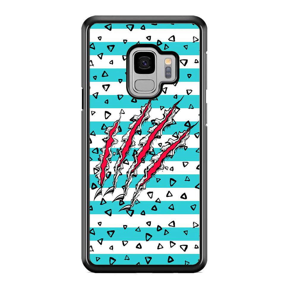 Claw in Triangle Line Samsung Galaxy S9 Case-Rubber Black (2D Case)-Oxvistore