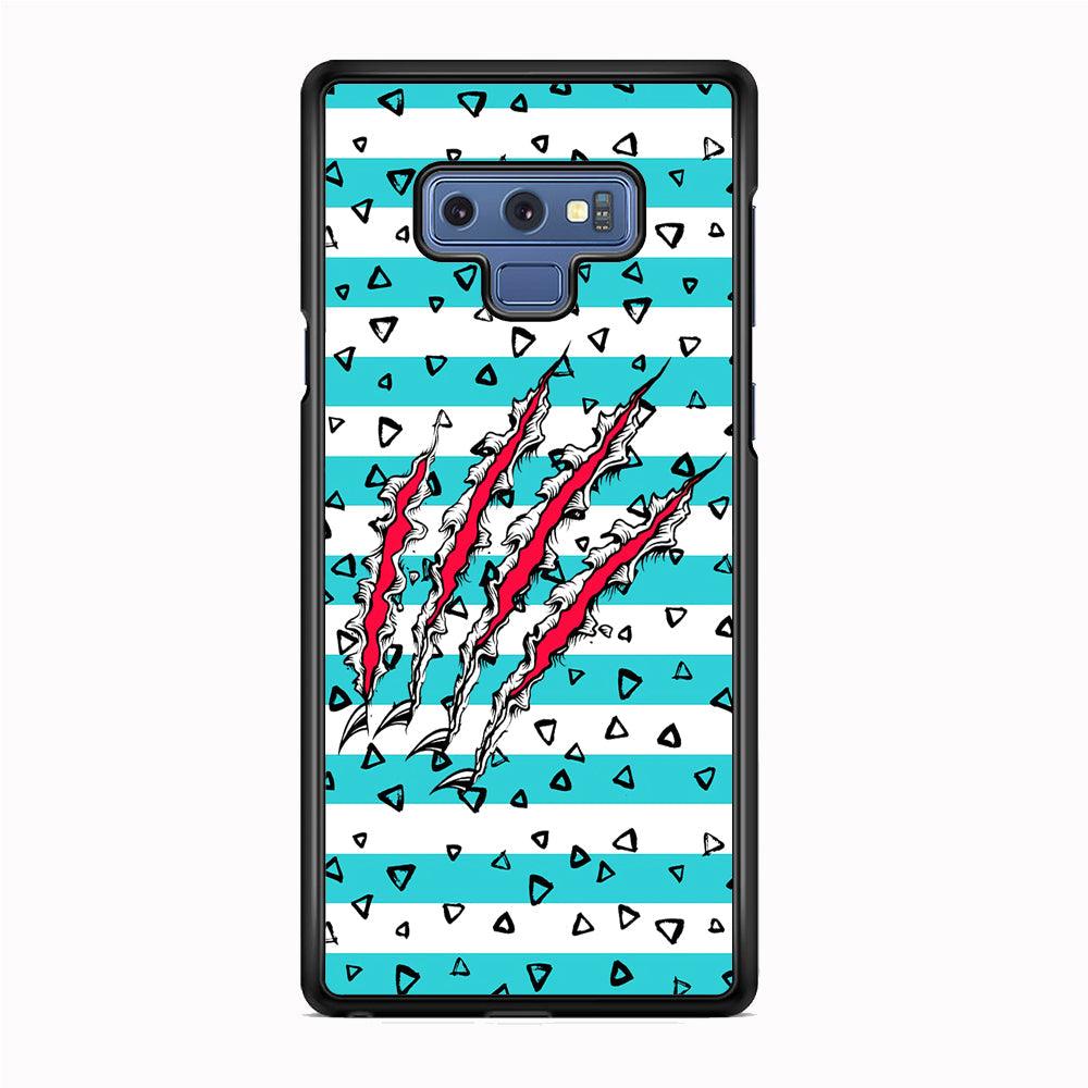 Claw in Triangle Line Samsung Galaxy Note 9 Case-Rubber Black (2D Case)-Oxvistore