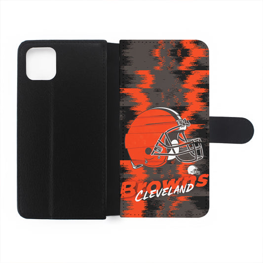 Cleveland Browns Abstract Color Flip Wallet Phone Case