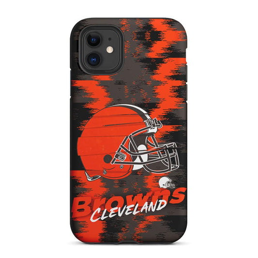 Cleveland Browns Abstract Color 2 in 1 Tough Phone Case-Oxvistore