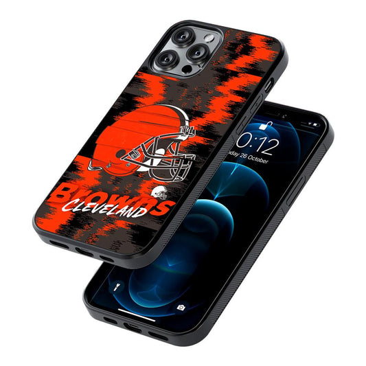 Cleveland Browns Abstract Color 2D Rubber Phone Case-Oxvistore