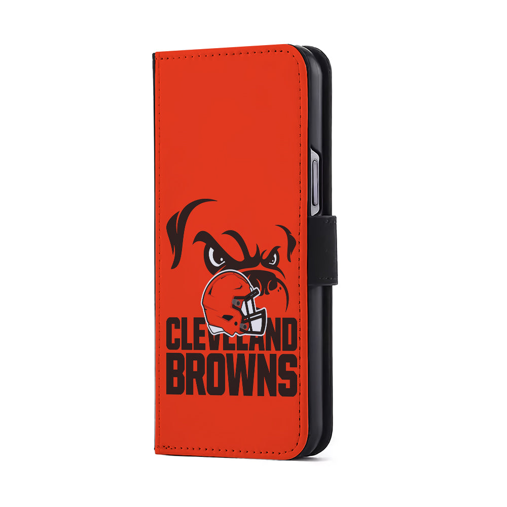 Cleveland Browns Helmet Flip Wallet Phone Case